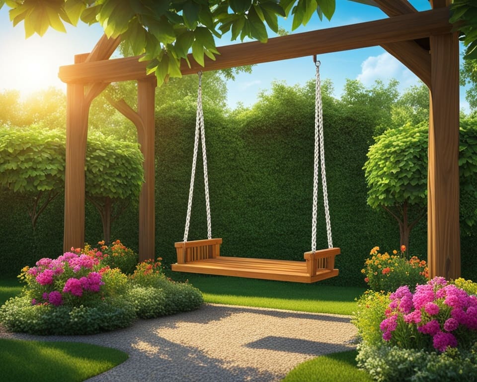 Backyard swing set