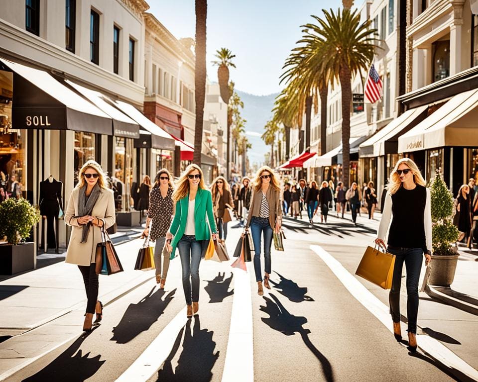 Luxury district shopping in Beverly Hills