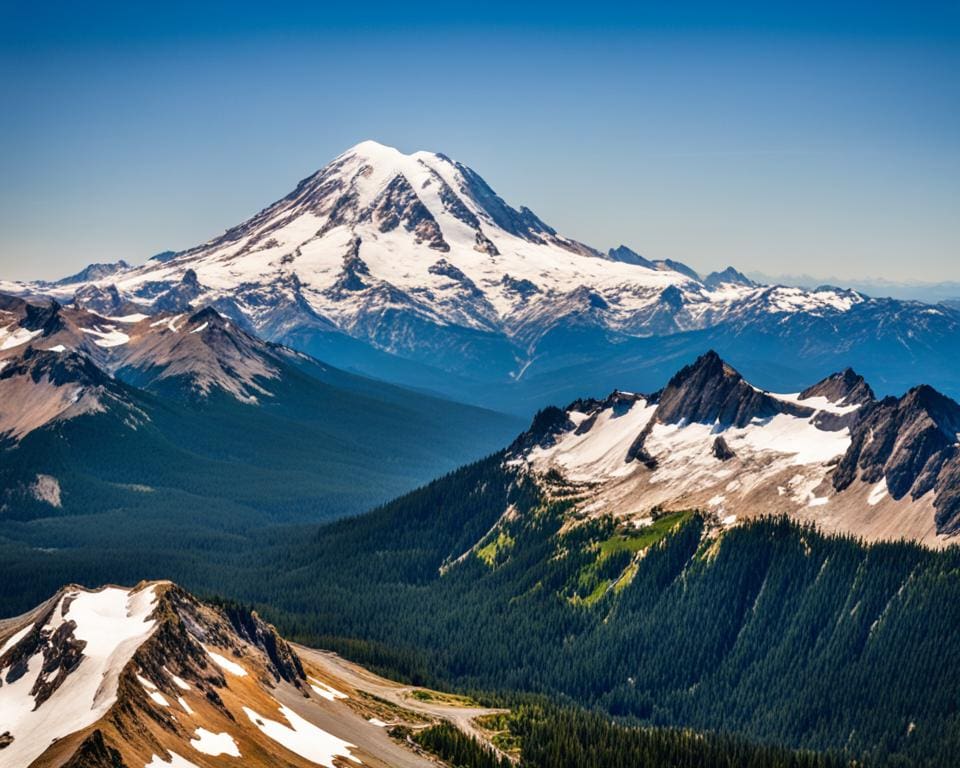 Mount Rainier and Mount Shasta - Iconic Mountains of the Cascade Range