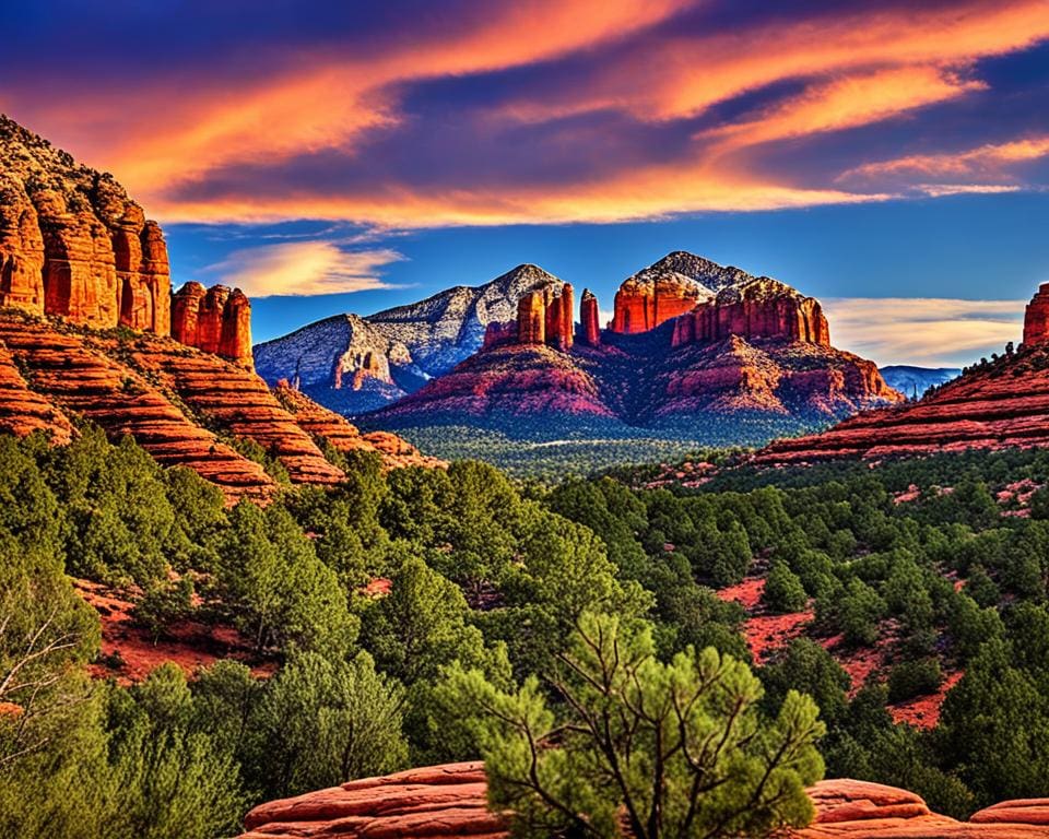 Sedona natural beauty with unique red rock formations