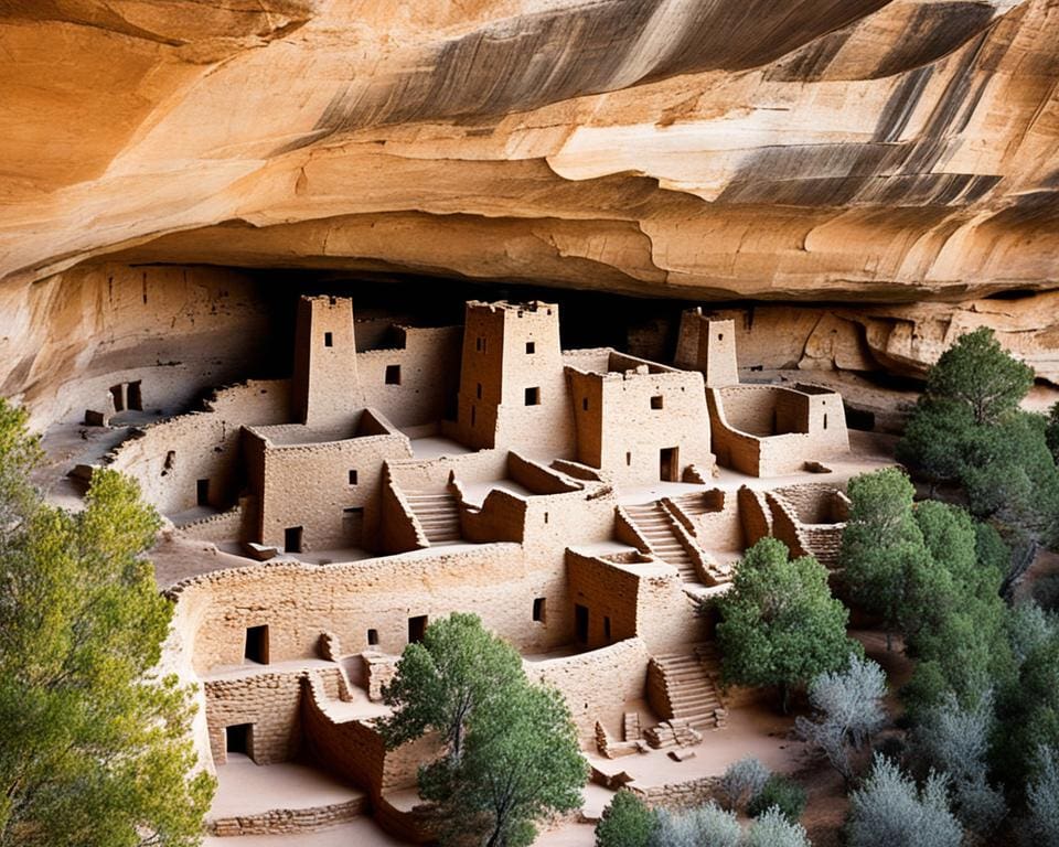 Ancestral Puebloans cliff dwellings in Mesa Verde National Park