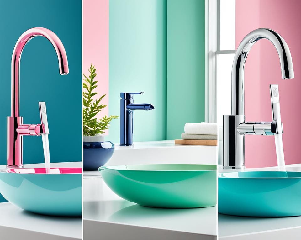 Colorful Sinks and Faucets